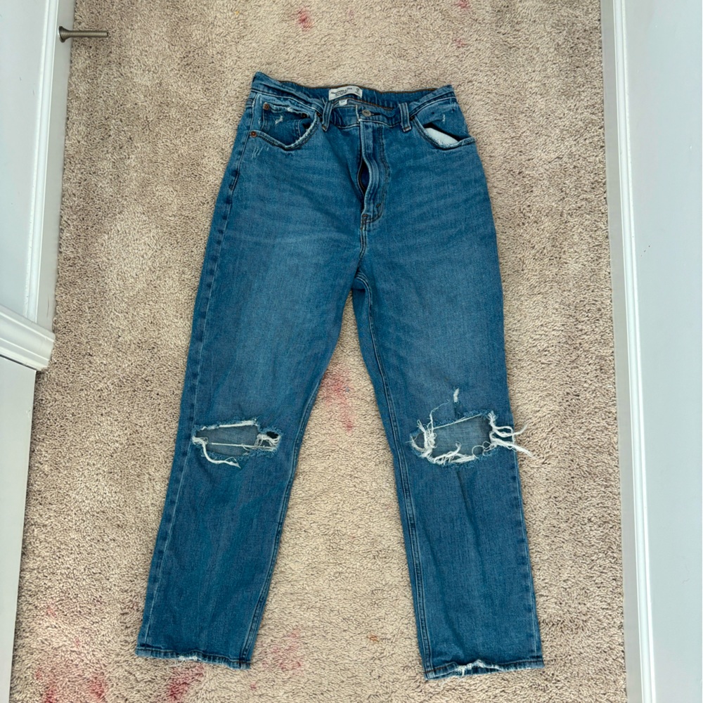 Abercrombie The Ankle Straight Ultra High Rise Jean